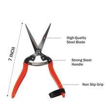 Load image into Gallery viewer, ITEM : VAPS-029 Secateur 7" snip long solid stainless Steel serrated blade