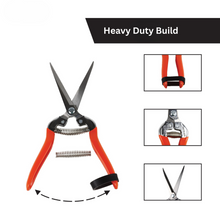 Load image into Gallery viewer, ITEM : VAPS-029 Secateur 7" snip long solid stainless Steel serrated blade