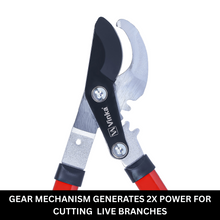 Load image into Gallery viewer, Vinka Heavy Duty Bypass Lopper | Precision Tree Branch Cutter with Hardened Carbon Steel Blade | Long Handle Garden Pruning Tool for Thick Branches | Ideal for Dry & Live Green Wood | Rust-Resistant Finish | (Red)