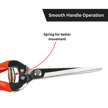 Load image into Gallery viewer, ITEM : VAPS-029 Secateur 7" snip long solid stainless Steel serrated blade