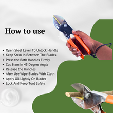 Load image into Gallery viewer, Vinka Steel Blade Heavy Duty Plant Cutter | 8" Length Hard Stem Scissor Razor Sharp Hand Pruning Anvil Shear | Item No: VAPS-032 | Garden Roll Cut Pruner | Branch Cutter, Tree Pruner(Orange and Silver) | Garden Pruner For Home Garden