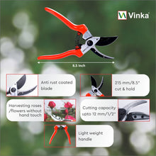 Load image into Gallery viewer, Vinka Cut and Hold Secateur Features