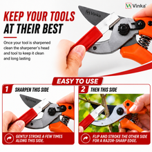 Load image into Gallery viewer, vinka sharpener sharps the blade within seconds. tungsten head sharpener makes the knife, tools sharp in seconds