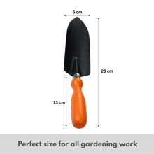 Load image into Gallery viewer, Gardening trowel with measurements on a white background