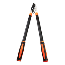 Load image into Gallery viewer, Gardening pruner with black and orange handles on a white background