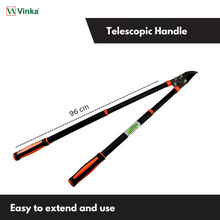 Load image into Gallery viewer, Gardening lopper with SK-5 blade and aluminium telescopic handle