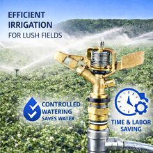 Load image into Gallery viewer, Metal sprinkler head efficiet irrigation for lush fields, saves water , time and labor
