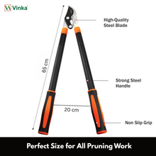 Load image into Gallery viewer, Vinka Heavy Duty Telescopic Anvil Lopper VAL-016 – Premium Garden Branch Cutter with SK-5 High Carbon Steel Blade, Extendable Handle, Modern Ergonomic Design, 2&quot; Thick Branch Cutting Capacity, Tree Pruner
