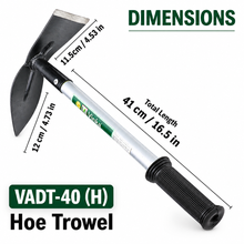 Load image into Gallery viewer, ITEM : VADT-40 (H) Hoe Trowel with 1.5 ft fixed metal handle with plastic grip
