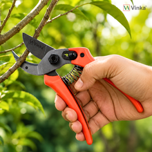 Load image into Gallery viewer, Vinka Anvil Roll Cut Type Curved Blade 8" (Inch) New Design Pruning Shear Heavy Duty Apple Tree Thinning, Item Code: VAPS-022.  SK5 Steel Blade Metal Zinc Anvil, Secateur. One Hand Pruner Professional Roll-Cut Orchard Branch Cutter
