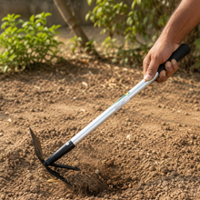 Load image into Gallery viewer, Vinka Digging Weeding Hoeing Tool | ITEM : VADT-41 (H) | Hoe Fork 2 Pronged With  14 Inch Fixed Metal Handle | Loosening Top Soil, Weeding Preparing Soil For Planting
