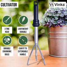 Load image into Gallery viewer, Vinka Cultivator Hand Tool | Item Code VAHT-003 Premium Hand Tool - 3 Prong Cultivator | Digging Top Soil, Loosening Compact Soil, Removing Weeds
