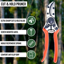 Load image into Gallery viewer, Vinka Cut n Hold Heavy Duty Secateur Pruner | Rose Cutter | Item No. VAPS-014 | Professional Hand Manual Pruner for Harvesting Rose, Flowers Fruits Vegetables |
