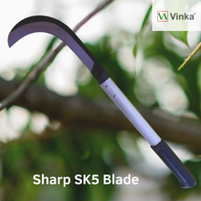 Load image into Gallery viewer, Vinka Bill Hook Pruning Cutter | Light Weight Dah Koyta | Chop Live Branches, Clear Wild Grass &amp; Jungle Growth | ITEM No : VAPC-003 | Curved Sharp 2 mm SK5 Steel Blade
