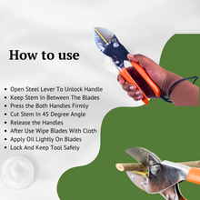 Load image into Gallery viewer, Vinka Steel Blade Heavy Duty Plant Cutter | 8&quot; Length Hard Stem Scissor Razor Sharp Hand Pruning Anvil Shear | Item No: VAPS-032 | Garden Roll Cut Pruner | Branch Cutter, Tree Pruner(Orange and Silver) | Garden Pruner For Home Garden
