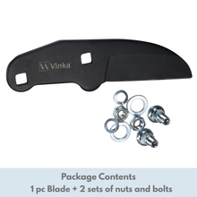 Load image into Gallery viewer, Vinka blade with nuts and bolts on a white background
