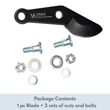 Load image into Gallery viewer, Vinka lopping shear blade with nuts and bolts on a white background
