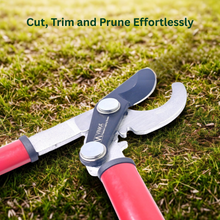 Load image into Gallery viewer, Gardening shears on grass with text &#39;Cut, Trim and Prune Effortlessly&#39;
