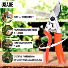 Load image into Gallery viewer, Vinka Rotating Handle Pruner | Item Code VAPS-013 | Steel Blades Ultra Sharp Cuts For Long Working | Avoids Pain To Fingers | Professional Secateur Garden Cutter
