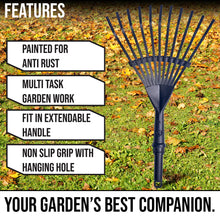 Load image into Gallery viewer, Vinka Mini Leaf Rake | Item Code VAHT-008 Premium Hand Tool-11 Teeth Leaf Rake For Gardens Lawns
