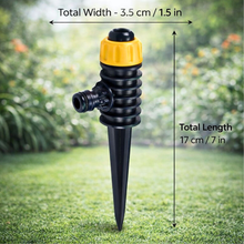 Load image into Gallery viewer, Garden sprinkler with measurements on a grassy background
