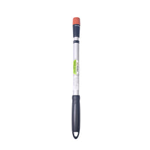 Load image into Gallery viewer, A black telescopic extendable handle for garden tools with a Vinka logo, featuring a red adjustment knob at the top.
