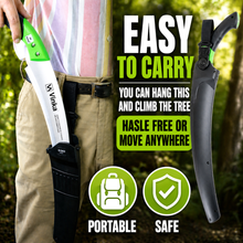 Load image into Gallery viewer, Easy to carry comes with belt hanging feature you can hang this and climb the tree hassle free 
