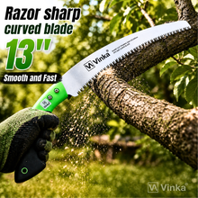 Load image into Gallery viewer, Razor sharp curved blade 13 inch smooth and fast cut
