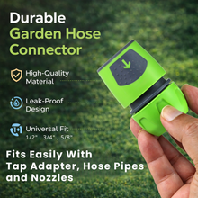 Load image into Gallery viewer, Features of the hose connector fits easily with tap adapter, hose pipes and nozzles 

