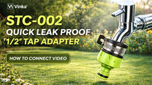 Load and play video in Gallery viewer, Vinka STC-002 Quick Leak Proof 1/2" Tap Adapter Installation Video
