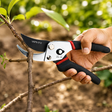 Load and play video in Gallery viewer, Vinka VAPS-012 Professional Bypass Pruning Secateur, High Carbon Steel Blade, Cuts Up to 15 mm Branches, Non-Slip Ergonomic Grip, Safety Lock, Heavy Duty Garden Pruner for Flowers, Plants, Shrubs &amp; Vineyards
