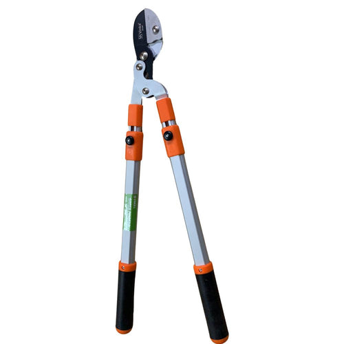 A Vinka pruning loppers with telescopic extendable handles and a silver blade.